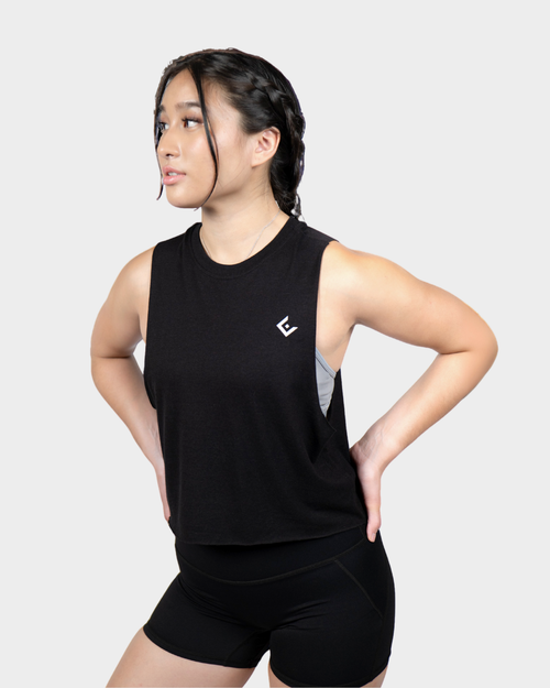 Equipe Active Crop Tank Bamboo Crest